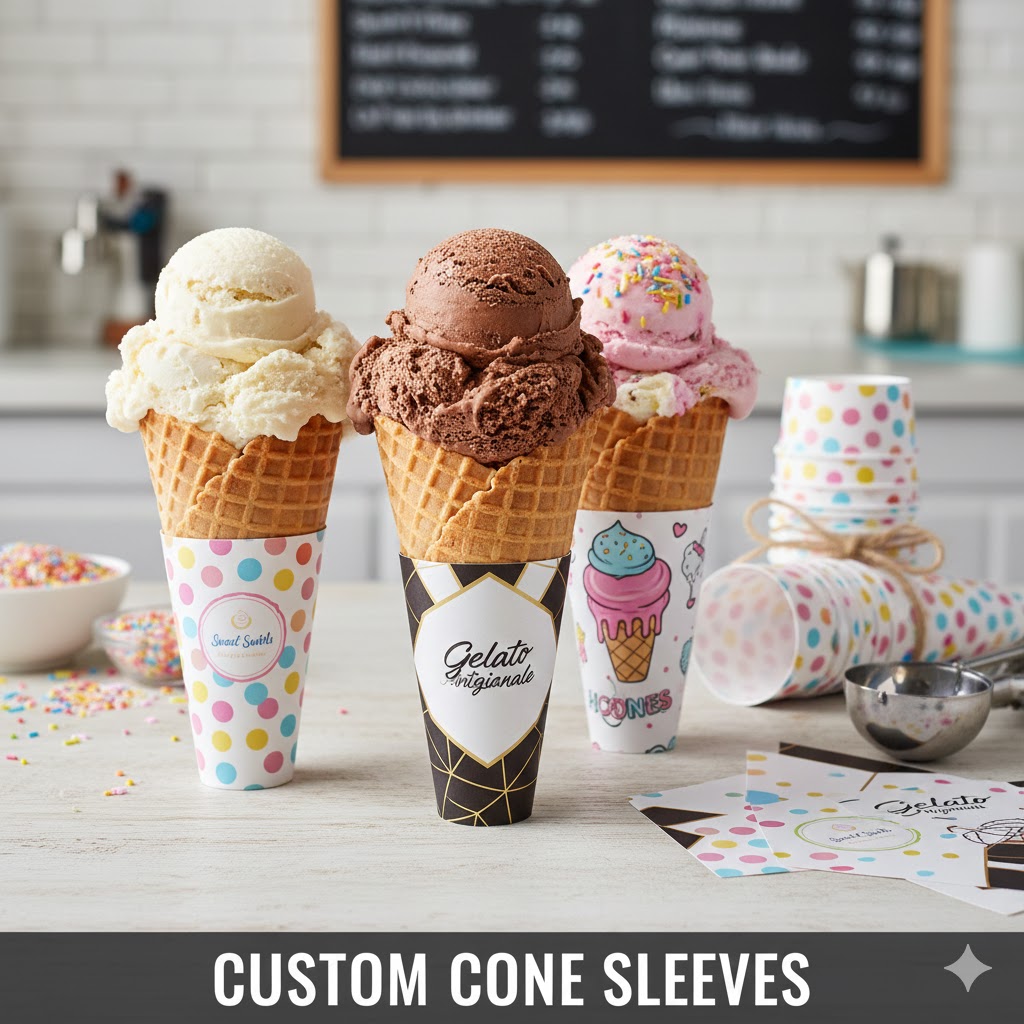 custom ice cream cone wrappers